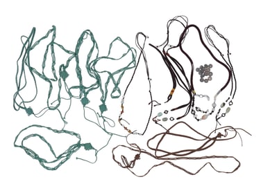 COLLECTION OF ASSORTED JADE STONES BEADED NECKLACES