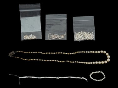 COLLECTION OF PEARL BEADS FOR JEWELRY