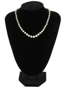 STRING OF ROUNDED NATURAL PEARL BEADS FOR NECKLACE