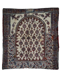ANTIQUE INDIAN KALAMKARI PAINTED TEXTILE WALL HANGING