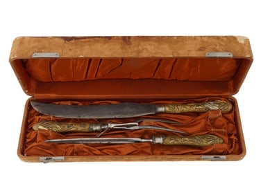 ANTIQUE AMERICAN LANDERS FRARY CLARK MEAT CARVING SET