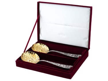 VINTAGE AMERICAN GODINGER MELCHIOR GILT SPOONS IN BOX