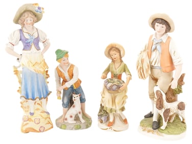AMERICAN HOMCO AND GERMAN PORCELAIN FIGURINES