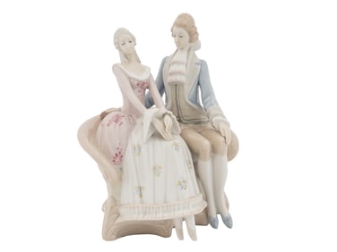D'ART SA SPANISH PORCELAIN LOVE COUPLE FIGURINE