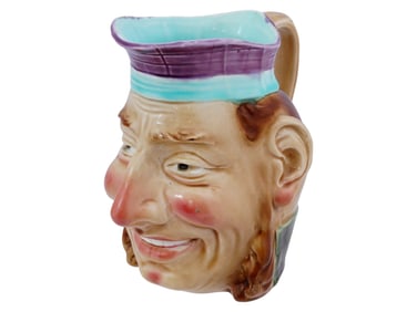 ANTIQUE FRENCH SARREGUEMINES MAJOLICA CERAMIC CREAMER