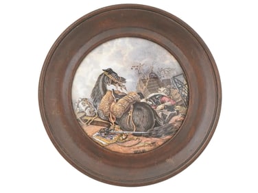 19TH C F AND R PRATT OF FENTON PORCELAIN POT LID