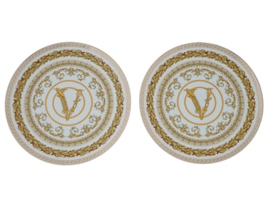 PAIR OF VIRTUS GALA VERSACE AND ROSENTHAL PLATES