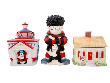 VINTAGE COOKIE JARS DENNIS THE MENACE MICKEY MOUSE