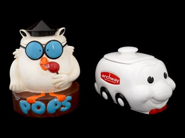 LOT OF AMERICAN POP CERAMIC FIGURAL COOKIE JARS