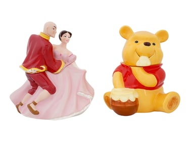 VTG KING AND I WINNIE THE POOH CERAMIC COOKIE JARS