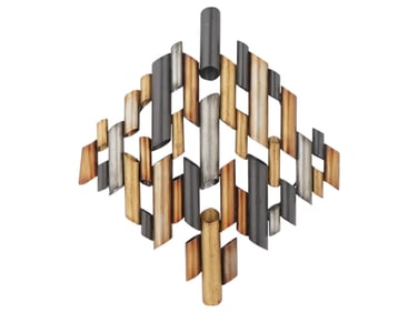 VINTAGE BRUTALIST METAL WALL HANGING SCULPTURE