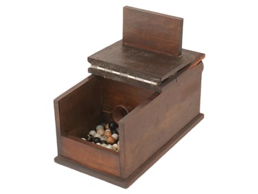 VINTAGE WOOD MASONIC FRATERNAL VOTING BOX