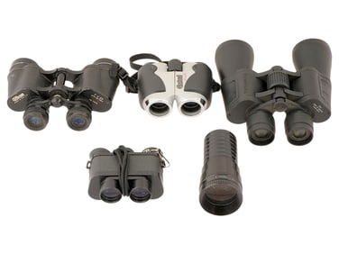 COLLECTION OF ASSORTED BINOCULARS AND ONE MONOCULAR
