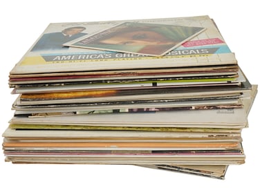 COLLECTION OF 36 VINTAGE VINYL LP RECORDS MULTIPLE STYLES