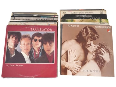 COLLECTION OF 35 VINTAGE MIXED MUSIC VINYL RECORDINGS