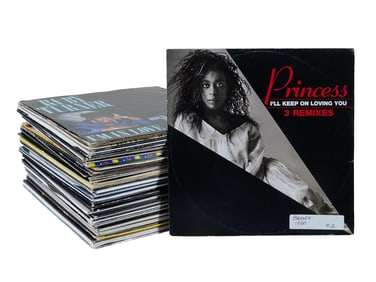 COLLECTION OF 54 VINTAGE MIXED MUSIC VINYL RECORDINGS