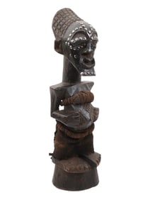 CENTRAL AFRICAN CONGO SONGUE CARVED WOODEN FIGURINE
