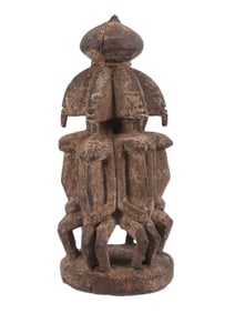 DOGON MALI AFRICA WOODEN FIGURE W MULTIPLES FACES