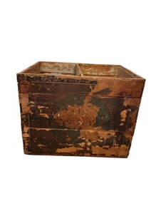 ANTIQUE JAPANESE TEA SHIPPING CRATE WOODEN BOX RS