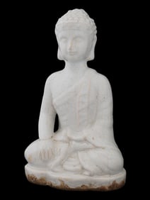 CHINESE WHITE CERAMIC BUDDHA FIGURINE