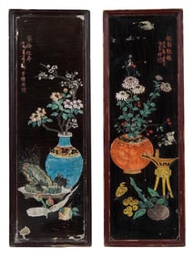 ANTIQUE CHINESE LATE QING DYNASTY WOODEN PANELS