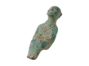 ANCIENT MESOPOTAMIAN BRONZE SEATED FIGURE