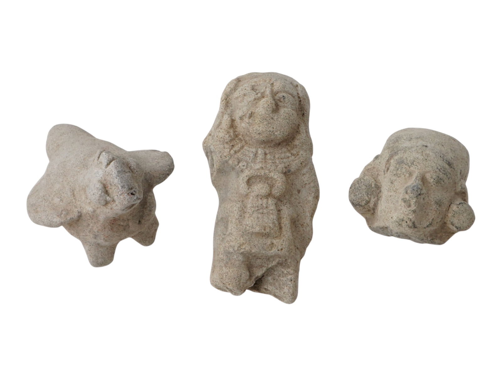 ANCIENT PRE COLUMBIAN TAINO TERRACOTTA FRAGMENTS (1 of 3)