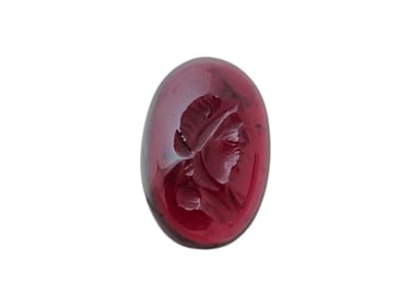 100 AD ANCIENT ROMAN MAN PORTRAIT GARNET INTAGLIO