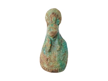 ANCIENT EGYPTIAN GLAZED FAIENCE AMULET