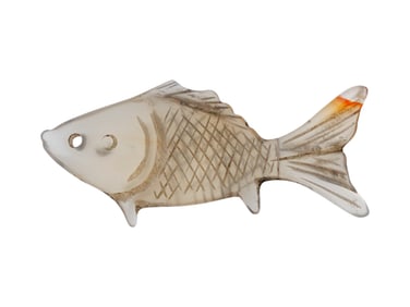 ANCIENT EGYPTIAN PTOLEMAIC CARNELIAN FISH PENDANT