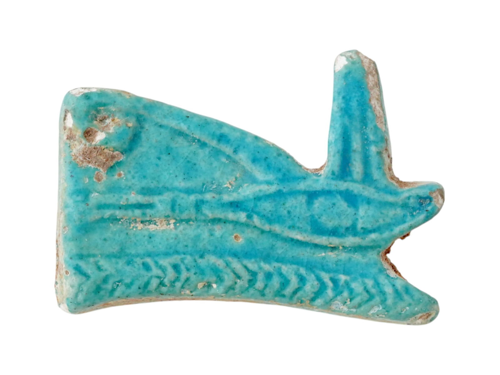 ANCIENT EGYPTIAN GLAZED FAIENCE AMULET EYE OF HORUS (1 of 4)