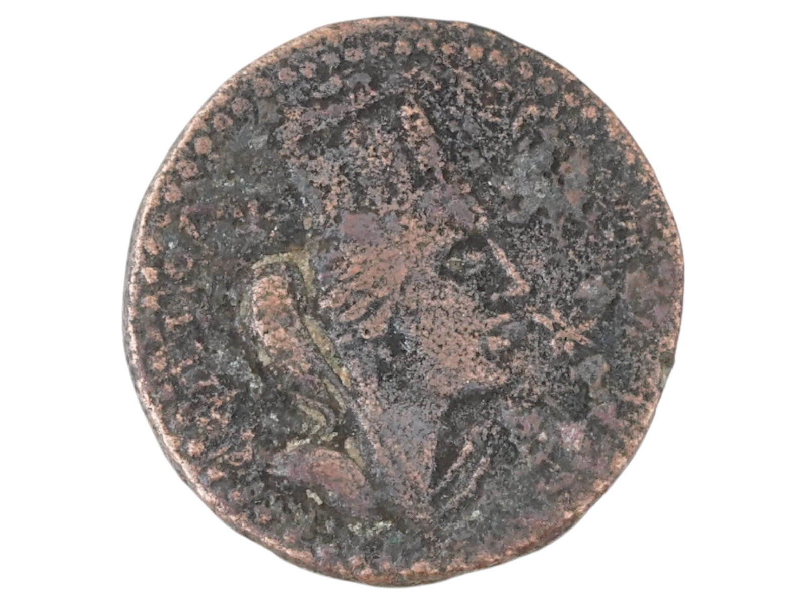 ANCIENT ROMAN BRONZE COIN RELIEF PORTRAIT ON BOTH SIDES (1 of 3)