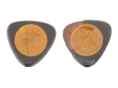 PAIR OF ROMAN MANNER CARVED ONYX STONE INTAGLIOS