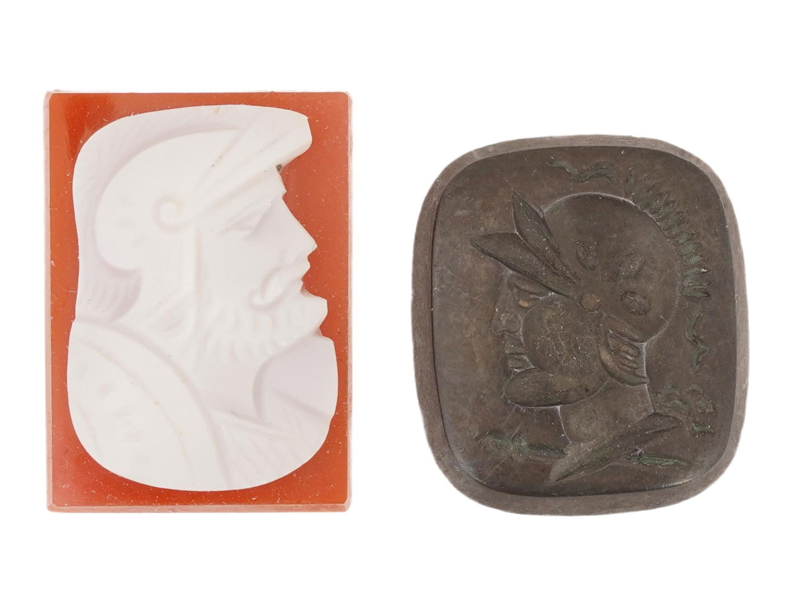 ANTIQUE CLASSICAL RELIEF PLAQUES CAMEO AND INTAGLIO (1 of 5)