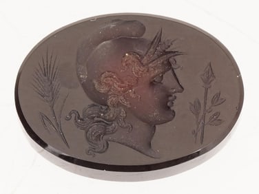 ANTIQUE CARNELIAN MALE PORTRAIT CAMEO