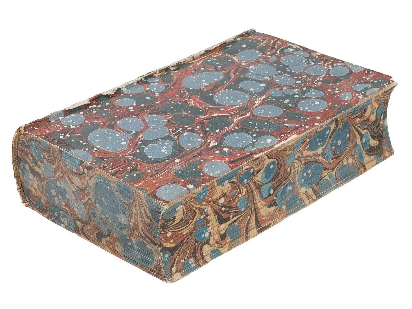 1856 ENGLISH BOOK MISCELLANEOUS WORK OF TOBIAS SMOLLETT: An antique English softcover book titled The Miscellaneous Works of Tobias Smollett in one volume. The book features a memoir by Thomas Roscoe and is illustrated by George Cruikshank, London, 1856. Th