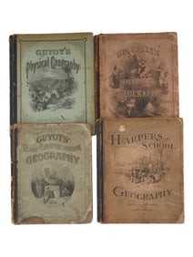 ANTIQUE GEOGRAPHY TEXTBOOKS GUYOTS HARPERS MITCHELLS