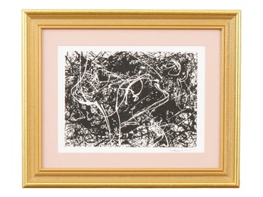 ABSTRACT LITHOGRAPH PRINT SIGNED JACKSON POLLOCK