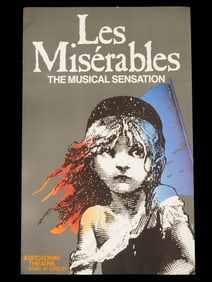 1990 ORIGINAL BROADWAY WINDOW CARD POSTER LES MISERABLES