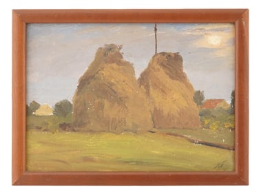 UKRAINIAN RURAL OIL PAINTING BY YURI Y PAVLOVICH