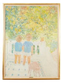 JOCELYNE SEGUIN FRENCH GENRE SCENE OIL PAINTING