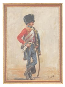 SIGNED FELICIAN MYRBACH AUSTRIAN PORTRAIT OIL PAINTING