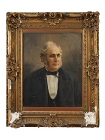ANTIQUE LATE 19TH C MALE PORTRAIT OIL PAINTING