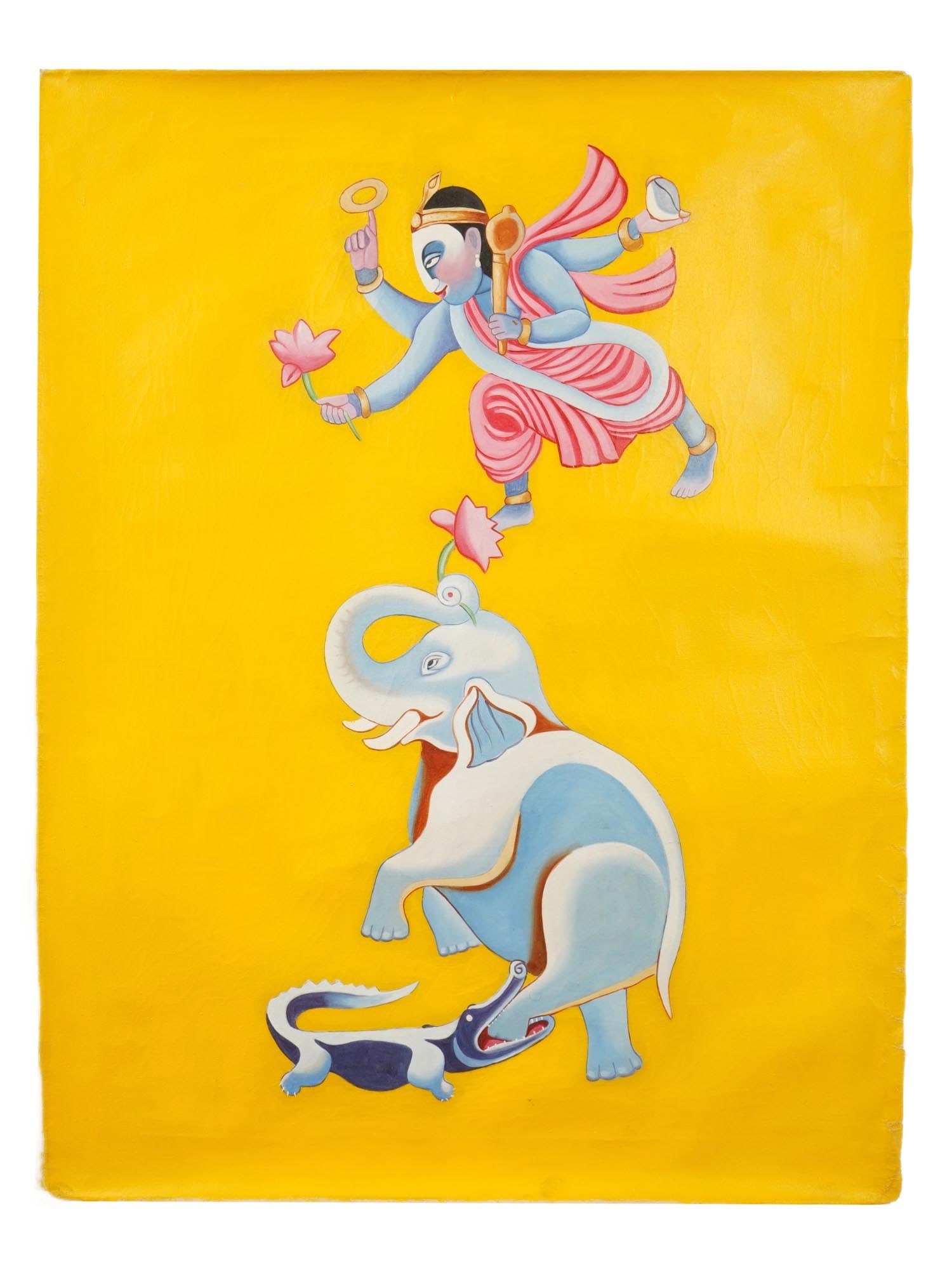 MID CENTURY INDIAN PAINTING ATTR TO MANJIT BAWA (1 of 5)