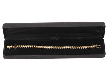 14K YELLOW GOLD BRACELET W NATURAL 3.2 KT DIAMONDS