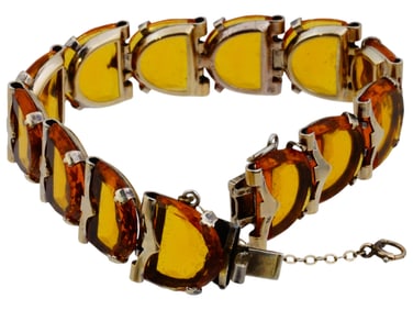 VINTAGE GOLD FILLED LINKED BRACELET IN BOX