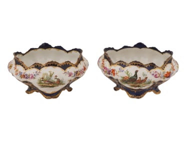 ANTIQUE ROYAL VIENNA WHEELOCK PORCELAIN BOWLS