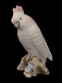 VTG CZECH REPUBLIC ROYAL DUX PORCELAIN COCKATOO FIGURE