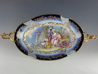 LARGE 19TH C FRENCH SEVRES PORCELAIN CENTERPIECE
