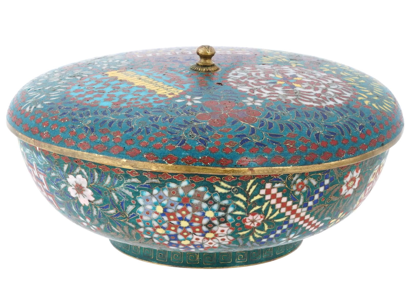 ANTIQUE JAPANESE EDO CLOISONNE FOOD CONTAINER (1 of 5)